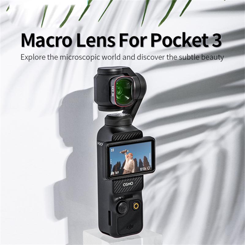 10-кратный макрообъектив, совместимый с магнитным фильтром для макрообъектива DJI Osmo Pocket 3 с оптикой HD