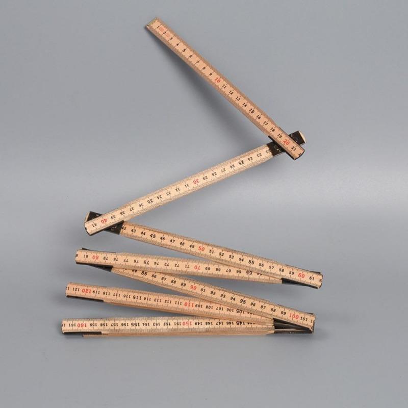 2 м 10-кратный складной метр из березы складной метр из пружинного дерева многофункциональный складной метр 1pc